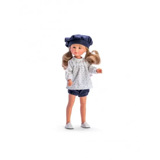 Papusa Celia cu pantalonasi albastri 30 cm
