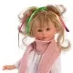 Papusa Celia cu pantaloni rosii si camasa alba 30 cm Papusa Celia cu pantaloni rosii si camasa alba 30 cm