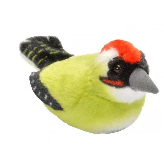 Jucarie plus pasare cu sunet Ciocanitoare Verde 13 cm Jucarie plus pasare cu sunet Ciocanitoare Verde 13 cm