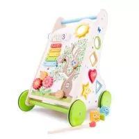 Premergator din lemn cu activitati New Classic Toys