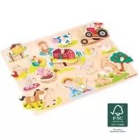 Puzzle lemn Ferma 17 piese 