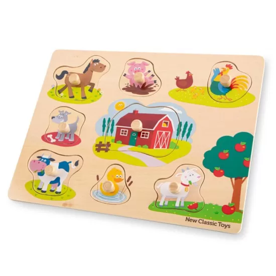 Puzzle lemn Ferma 9 piese Puzzle lemn Ferma 9 piese