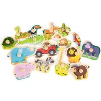 Puzzle lemn Safari 17 piese