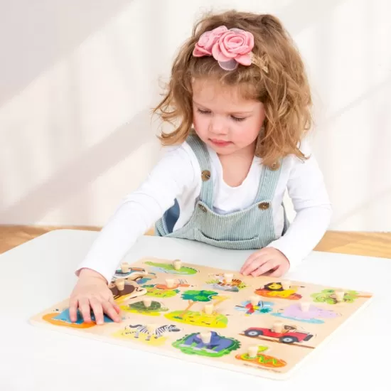 Puzzle lemn Safari 17 piese Puzzle lemn Safari 17 piese