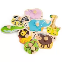 Puzzle lemn Safari 9 piese