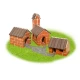 Set constructie cu caramizi Teifoc 155 piese - Sat Set constructie cu caramizi Teifoc 155 piese - Sat