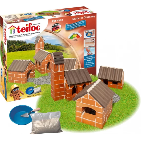 Set constructie cu caramizi Teifoc 155 piese - Sat Set constructie cu caramizi Teifoc 155 piese - Sat