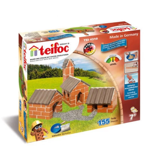 Set constructie cu caramizi Teifoc 155 piese - Sat Set constructie cu caramizi Teifoc 155 piese - Sat