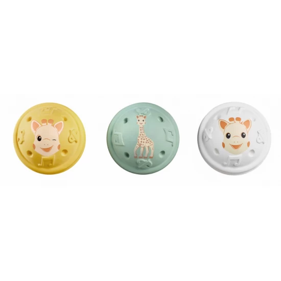Set 3 bile muzicale pentru bebelusi Girafa Sophie