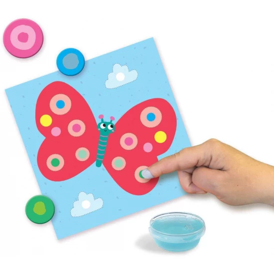 Set 3 in 1 de pictat cu degetul, de colorat si de lipit Set 3 in 1 de pictat cu degetul, de colorat si de lipit