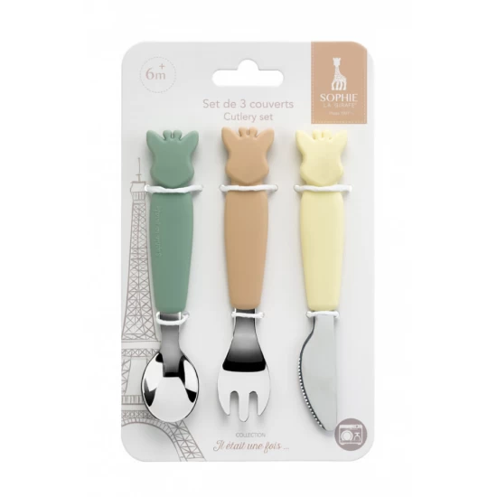 Set 3 tacamuri maner silicon Girafa Sophie