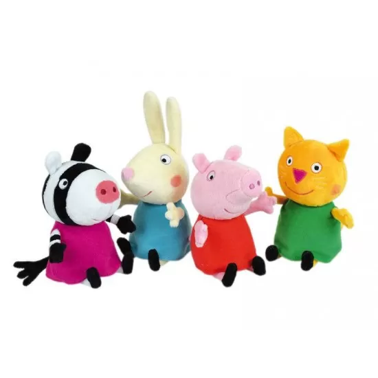 Set 4 plusuri Jemini 17 cm Peppa Pig si Prietenii Set 4 plusuri Jemini 17 cm Peppa Pig si Prietenii