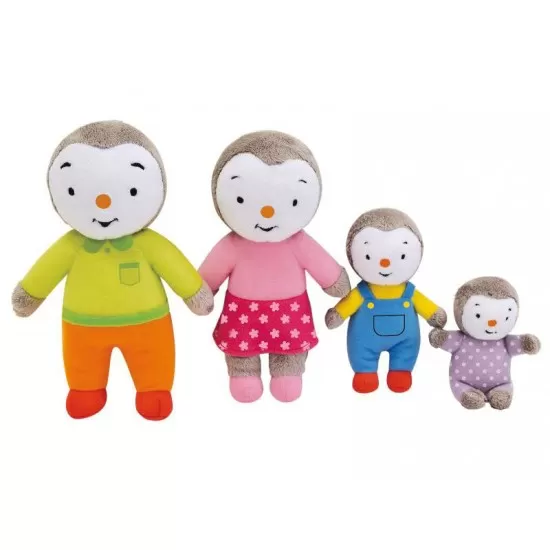Set 4 plusuri Jemini Familia de Pinguini Tchoupi Set 4 plusuri Jemini Familia de Pinguini Tchoupi
