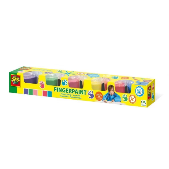 Set acuarele de pictat cu degetul 6 culori Set acuarele de pictat cu degetul 6 culori