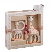 Set Cadou SOPHIEsticat cu Girafa Sophie si inel dentitie