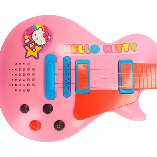 Set chitara si microfon roz Hello Kitty Set chitara si microfon roz Hello Kitty