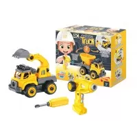 Set constructie - Camion autobasculanta si excavator cu telecomanda