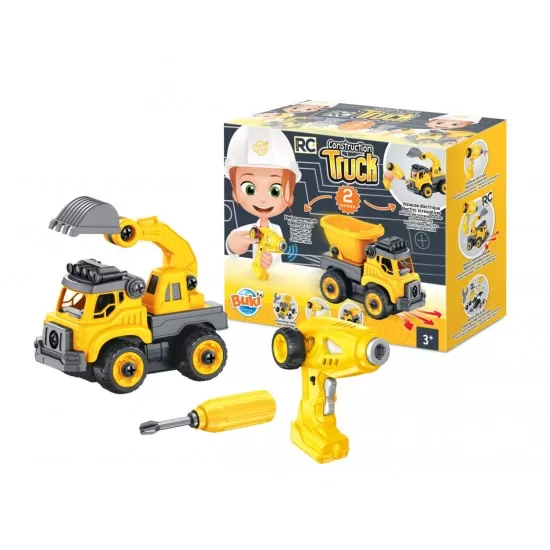 Set constructie - Camion autobasculanta si excavator cu telecomanda Set constructie - Camion autobasculanta si excavator cu telecomanda