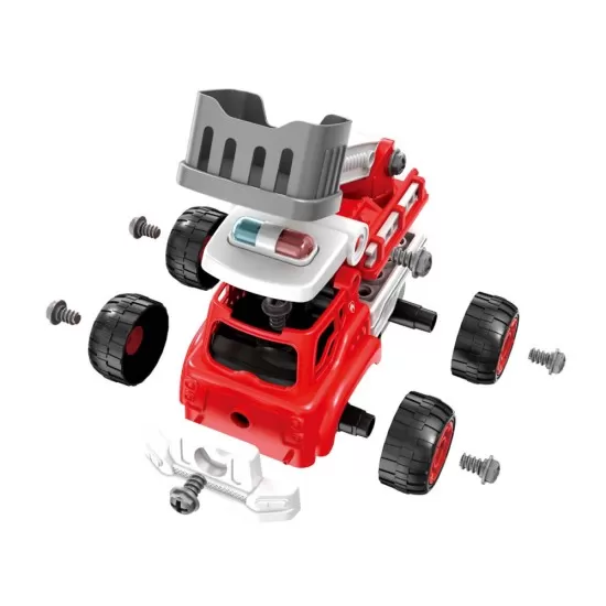 Set constructie camion pompieri cu radiocomanda Set constructie camion pompieri cu radiocomanda