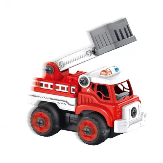 Set constructie camion pompieri cu radiocomanda Set constructie camion pompieri cu radiocomanda