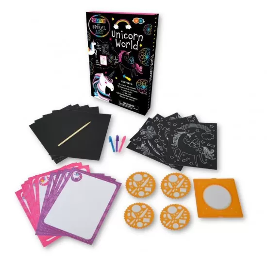 Set Creatie Scratch & Spiral - Lumea Unicornilor Set Creatie Scratch & Spiral - Lumea Unicornilor