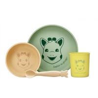 Set de masa din silicon pentru copii Girafa Sophie