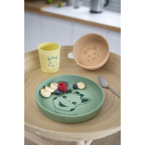 Set de masa din silicon pentru copii Girafa Sophie