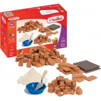 Set de constructie sortiment de caramizi cu mortar si accesorii Teifoc