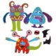 Set de joaca pentru baie - Stickere Monstruleti Set de joaca pentru baie - Stickere Monstruleti