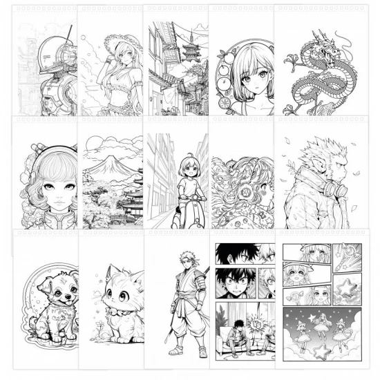 Studio profesional de colorat Manga pentru copii Studio profesional de colorat Manga pentru copii