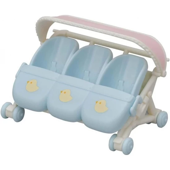Sylvanian Families - Carucior pentru iepurasi tripleti