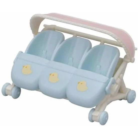 Sylvanian Families - Carucior pentru iepurasi tripleti