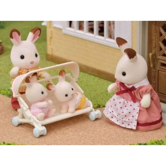 Sylvanian Families - Carucior pentru iepurasi tripleti
