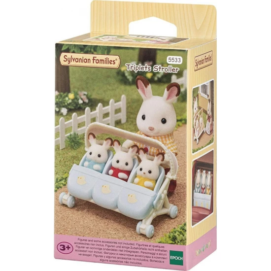 Sylvanian Families - Carucior pentru iepurasi tripleti