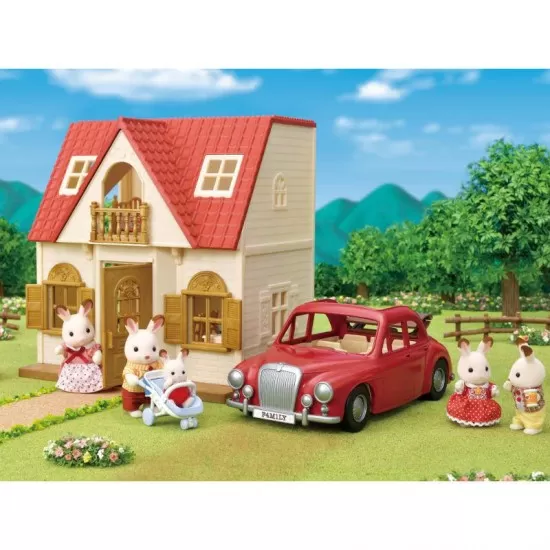 Set de joaca Sylvanian Families - Masina rosie de familie Set de joaca Sylvanian Families - Masina rosie de familie