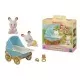 Set de joaca Sylvanian Families - Carucior cu iepurasi gemeni