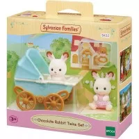Set de joaca Sylvanian Families - Carucior cu iepurasi gemeni