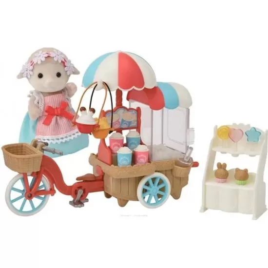 Set de joaca Sylvanian Families - Stand cu tricicleta pentru popcorn Set de joaca Sylvanian Families - Stand cu tricicleta pentru popcorn