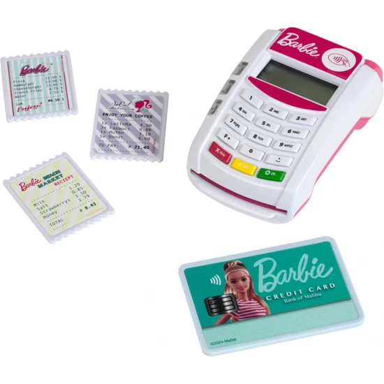 Set de joaca Terminal Card POS cu lumina si sunet Barbie Set de joaca Terminal Card POS cu lumina si sunet Barbie