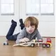 Transportor masini din lemn cu 4 masinute New Classic Toys Transportor masini din lemn cu 4 masinute New Classic Toys