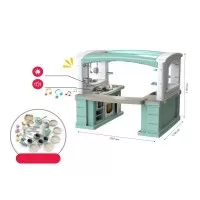 Bucatarie mare pentru copii cu sunete, lumini si accesorii 01480/21 Turquoise