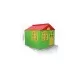 Casuta de joaca MyKids 02550/3 Green/Red - Mid Casuta de joaca MyKids 02550/3 Green/Red - Mid