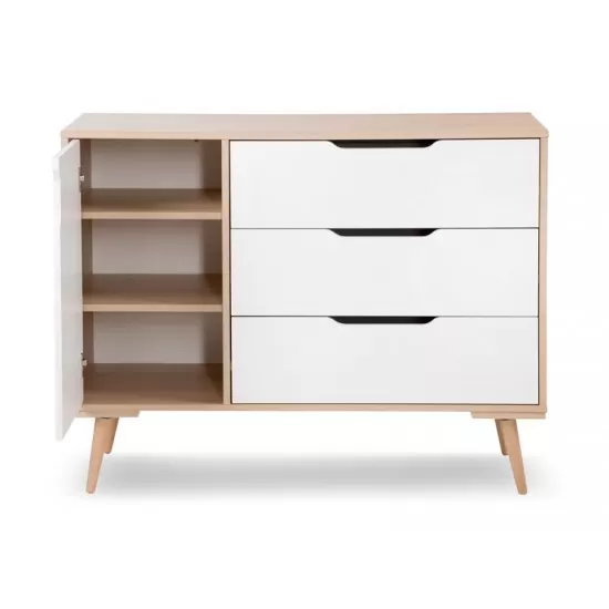 Comoda de infasat copii Klups Sofie Alb-Natur Comoda de infasat copii Klups Sofie Alb-Natur