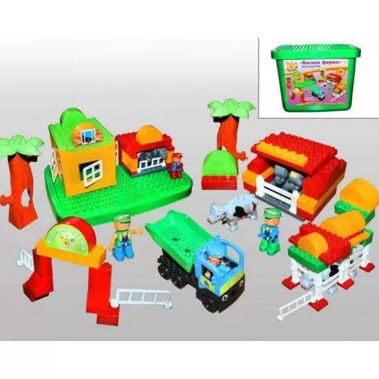 Cuburi constructie Funny Farm 154 piese 013888/06 Cuburi constructie Funny Farm 154 piese 013888/06