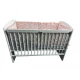 Lenjerie patut bebe Dancing Bunny Gray-Pink 4+1 piese 120x60 cm