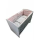 Lenjerie patut bebe Dancing Bunny Gray-Pink 4+1 piese 120x60 cm