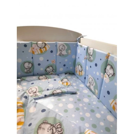Lenjerie patut bebe Micul Ursulet 4+1 piese 120x60 cm