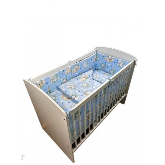 Lenjerie patut bebe Micul Ursulet 4+1 piese 120x60 cm
