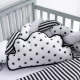 Lenjerie MyKids 6 piese Gray White fara baldachin 120x60 cm Lenjerie MyKids 6 piese Gray White fara baldachin 120x60 cm