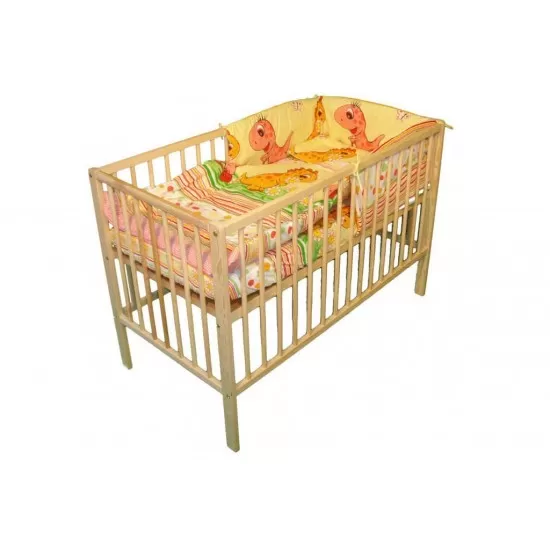 Lenjerie MyKids Dino Roz 5 Piese 120x60 Lenjerie MyKids Dino Roz 5 Piese 120x60